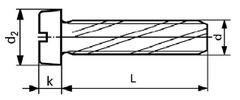 šroub M5x12 ZINEK závitořezný válcová hlava rovná drážka DIN 7513B Firma Killich s.r.o. nabízí metrické šrouby závitořezné s válcovou a šestihranou hlavou dle DIN 7513. V sortimentu metrických závitořezných šroubů dle DIN 7513 jsou šrouby ocelové