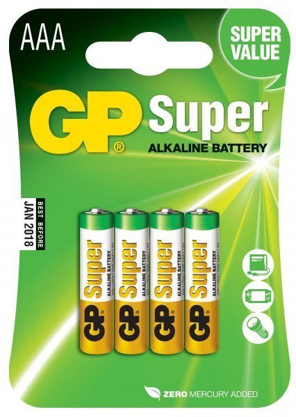 baterie GP SUPER AAA  Alkalické 1.5V