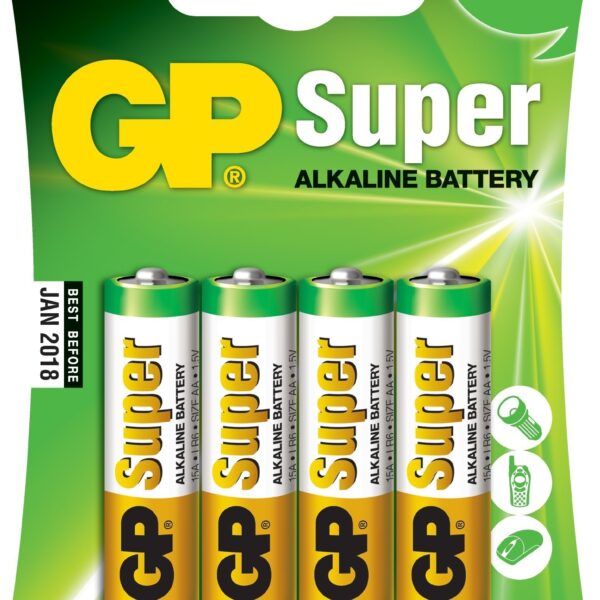 baterie GP SUPER AA Alkalické 1.5.V