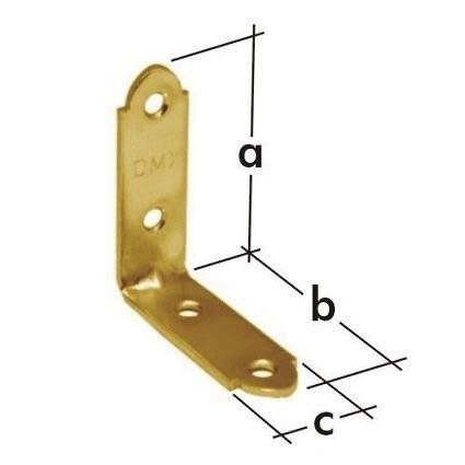 úhelník 17x40x40x1.5mm ŽLUTÝ ZINEK úzký zaoblený  KW2 Firma Killich s.r.o. nabízí tesařské kování. V sortimentu tesařského kování jsou úhelníky. Jedná se o různé druhy úhelníků v ruzných povrchových úptavách.