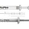 hmoždinka 6x60 natloukací čočková velká hlava + vrut zápustná hlava Firma Killich s.r.o. nabízí kotevní techniku. V sortimentu kotevní techniky je široká škála hmoždinek. Jedná se o hmoždinky natloukací SHARK