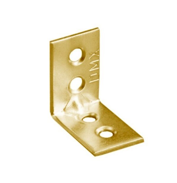 úhelník 17x25x25x1.5mm ŽLUTÝ ZINEK úzký  KW1 Firma Killich s.r.o. nabízí tesařské kování. V sortimentu tesařského kování jsou úhelníky. Jedná se o různé druhy úhelníků v ruzných povrchových úptavách.