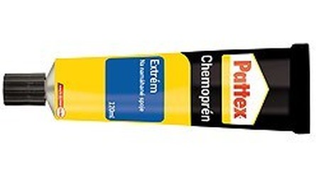 lepidlo chemoprén 120ml Extrém tuba Firma Killich s.r.o. nabízí Stavební chemii. V sortimentu stavební chemie jsou výrobky značky Pattex. Jedná se o lepidla Chemoprén universál