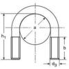 třmen (šroub) tvar U M12 90-102 3.1/2" BÍLÝ ZINEK